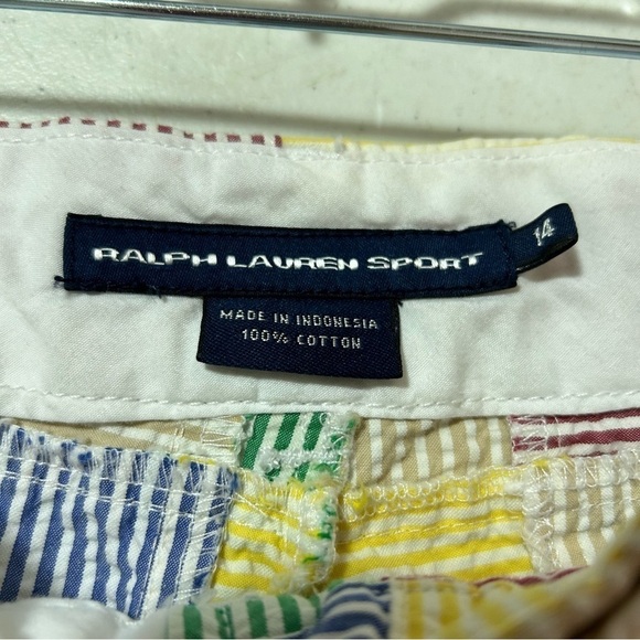 RALPH LAUREN SPORT in seer sucker patchwork fabric Size 14 Women’s - Picture 2 of 3